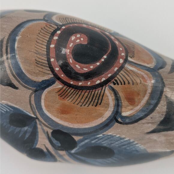 Tonala Fish Figurine Mexican Folk Art Pottery Hand Painted Ceramic Sculpture - Picture 8 of 12